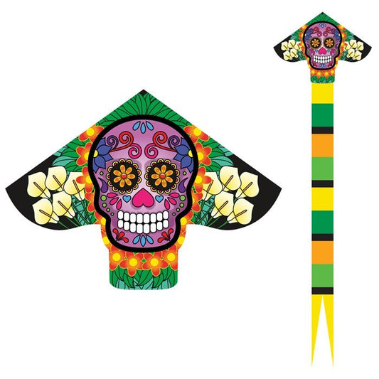 Dia de Los Muertos Sugar Skull Kite with Tails