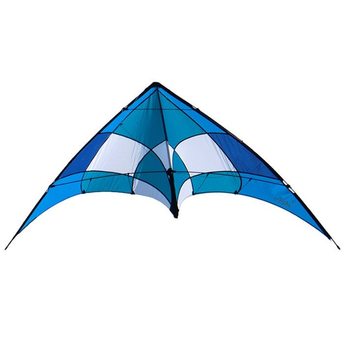 Blue/Teal Alpha + 3 Stunt Kite with Dyneema Lines